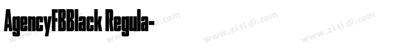 AgencyFBBlack Regula字体转换